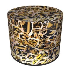 Pufa Codura Wodoodporna do Domu i Ogrodu – wzór Galicja, Elegancka, Wygodna, Stabilna, Zamek Błyskawiczny, 40 cm, Bertoni