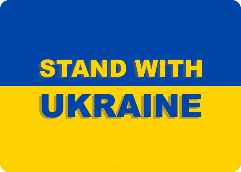 TABLICZKA STAND WITH UKRAINE - 20x28 cm