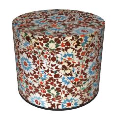 Pufa Codura Wodoodporna do Domu i Ogrodu – wzór Katalonia, Elegancka, Wygodna, Stabilna, Zamek Błyskawiczny, 40 cm, Bertoni