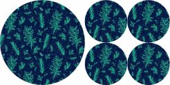 Zestaw podkładek na stół okrągłych 1+4 - JUNIPER